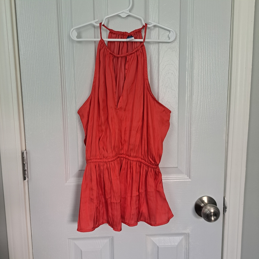 Coral Halter Neck Women's Top